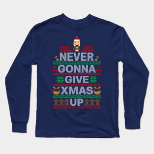 Funny Cute 80's Retro Music Winter Ugly Christmas Sweater Meme Long Sleeve T-Shirt